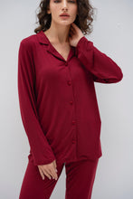 Load image into Gallery viewer, Dahlia Pajama set in Burgundy