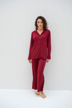 Load image into Gallery viewer, Dahlia Pajama set in Burgundy