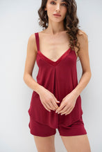 Load image into Gallery viewer, Dahlia short Pajama set in Burgundy