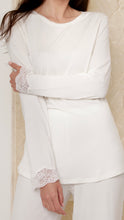 Load image into Gallery viewer, Off White Soft Long-sleeve PJ set