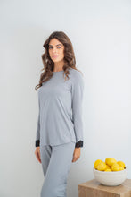 Load image into Gallery viewer, Gray Soft Long-sleeve PJ set
