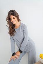 Load image into Gallery viewer, Gray Soft Long-sleeve PJ set