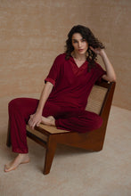 Load image into Gallery viewer, Breeze Pajama set in Burgundy