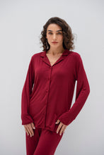 Load image into Gallery viewer, Dahlia Pajama set in Burgundy