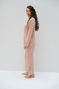 Dahlia Pajama set in Dusty Pink