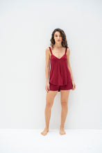 Load image into Gallery viewer, Dahlia short Pajama set in Burgundy