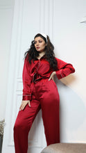 Load image into Gallery viewer, Classic Silk Pajamas RED