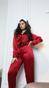 Classic Silk Pajamas RED
