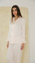 Load image into Gallery viewer, Satin Pajamas Cream