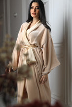 Load image into Gallery viewer, Nude Velvet Kimono Robe