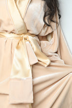 Load image into Gallery viewer, Nude Velvet Kimono Robe