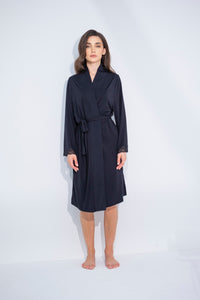 Soft Kimono Robe Black