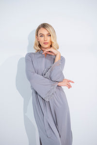 Soft Kimono Robe Gray