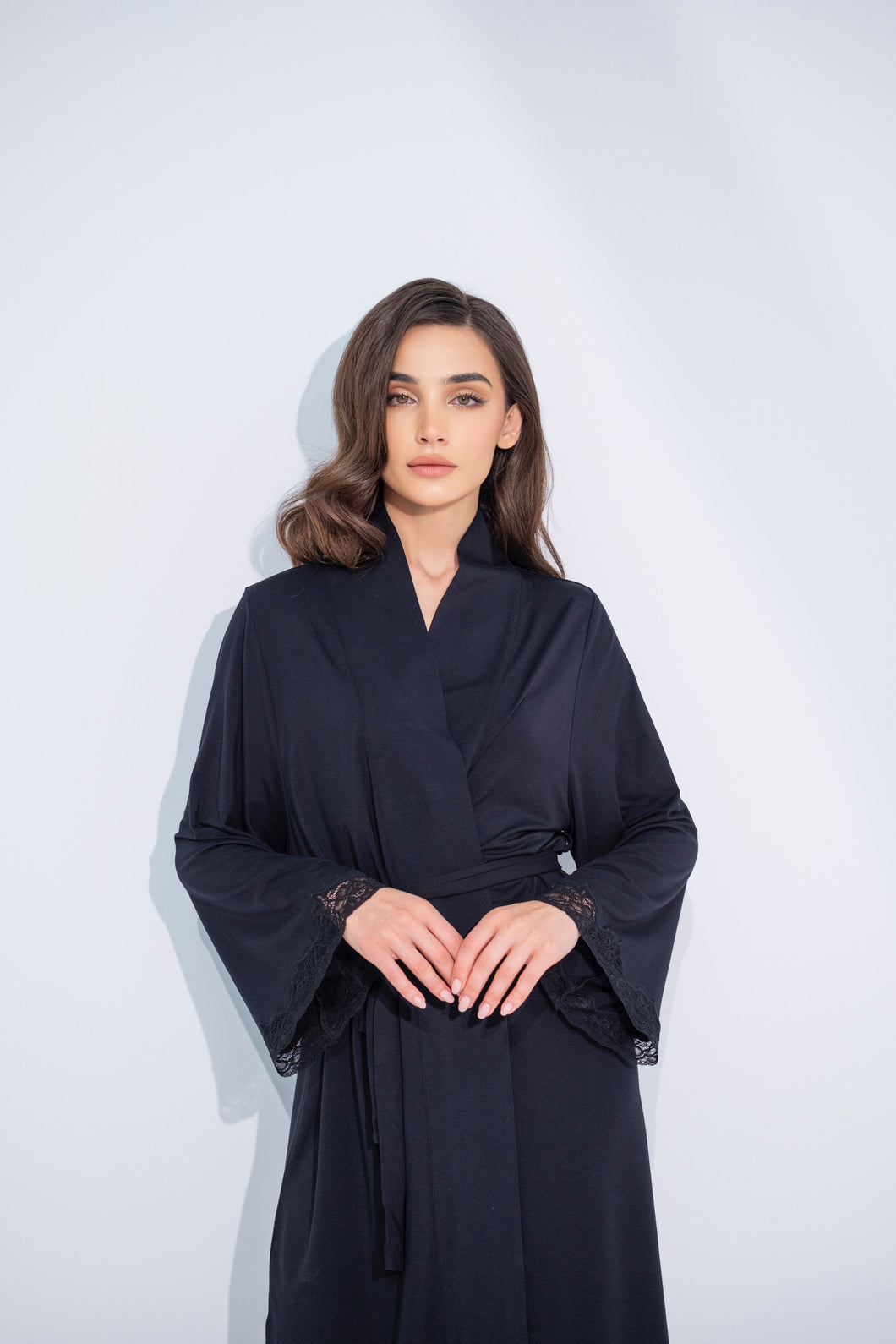 Soft Kimono Robe Black